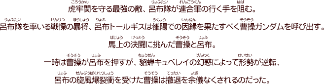 第七話「激突！曹操対呂布」